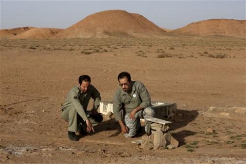 May 25, 2014 photo, Chief ranger Hossein Harati, and Morteza