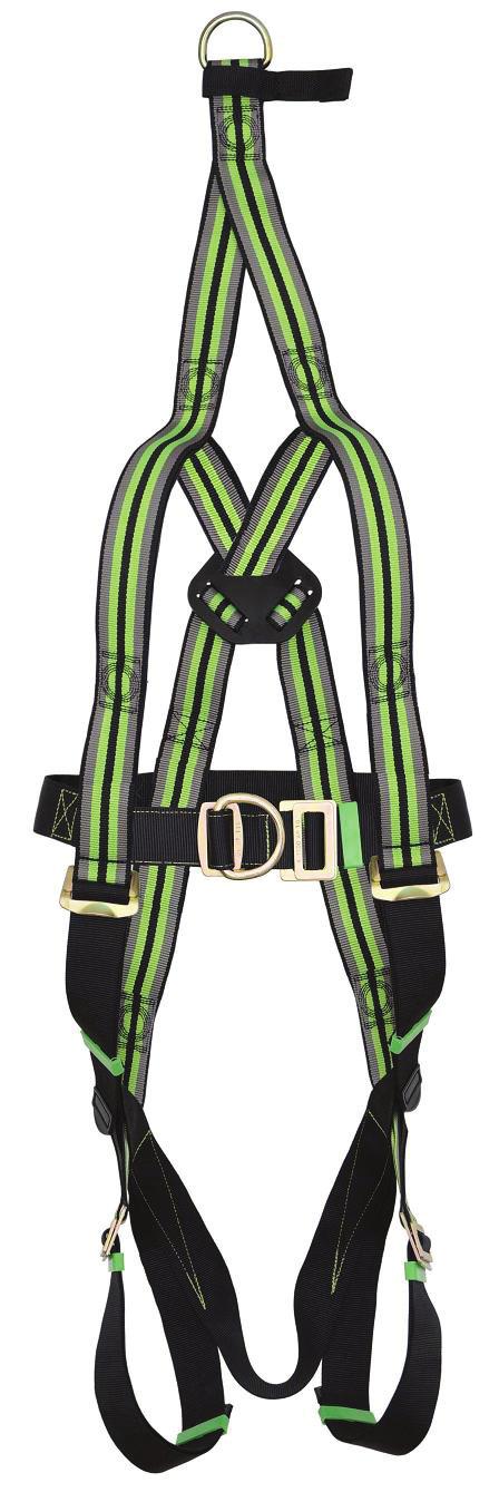 HARNESS Front & rear attachment points. Yellow work vest.