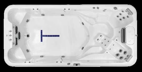 IN-FIT 16 PRO Three adjustable river jets provide a gentle or powerful current Each river jet is powered by its own pump for maximum versatility Floor-mounted leveler jet increases the swimmer s
