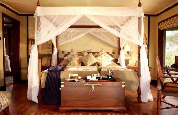 Painted pale pink, your luxurious hotel, the Kempinski Villa Rosa, is ideally situated an approximate 30-minute drive from the airport. DAY 3 ~ MT. KENYA SERENA MOUNTAIN LODGE.