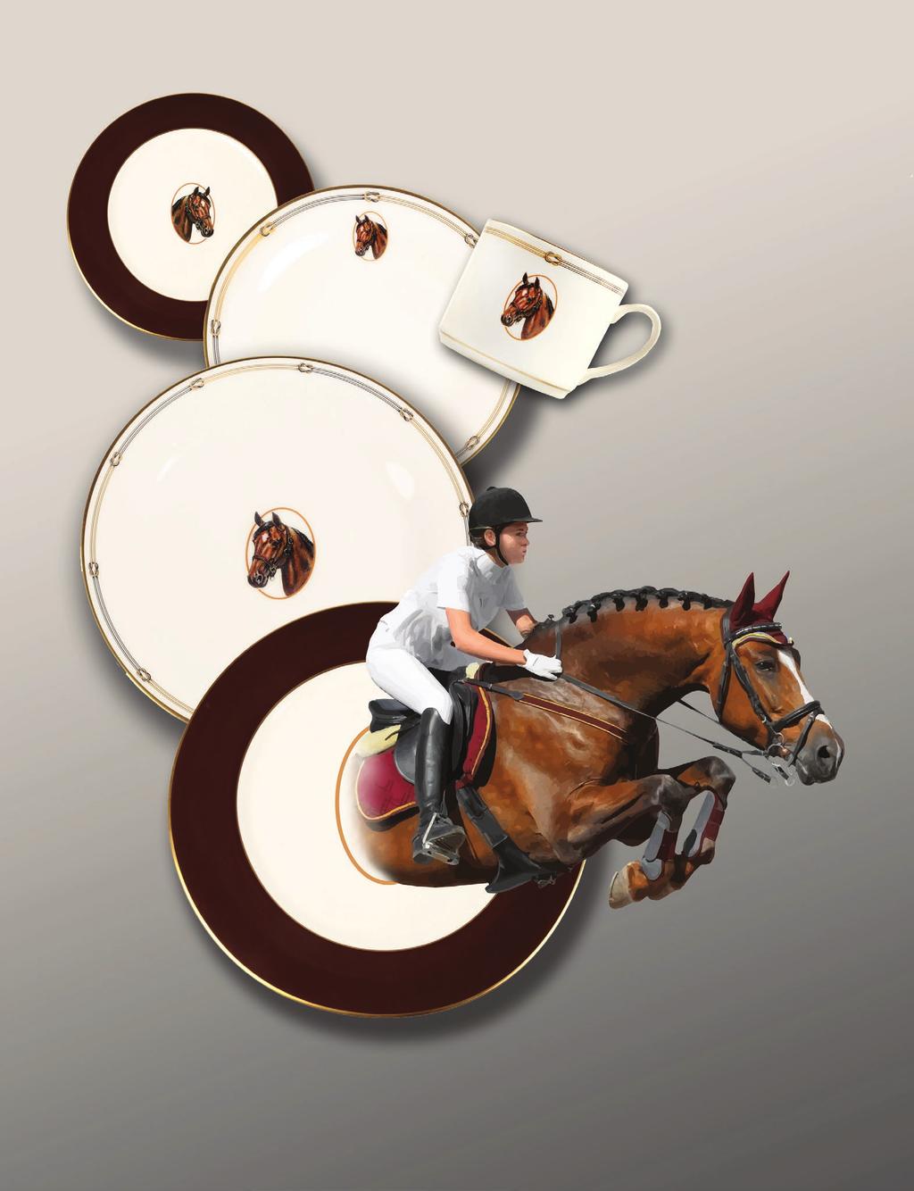 Make the Jump To Bespoke Exclusive Lexington dinnerware customizable with your horse s image Fine Gifts Bridal
