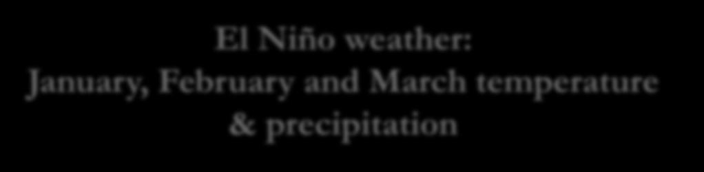 & precipitation STRONG El Niño