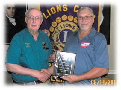 June 14 Sandwich Lions Installation Dinner Notes Despite the lack of electricity, the meeting was called to order by President PDG Lion Ed Carter at Freedom Hall restaurant, Sandwich at 6:30PM.