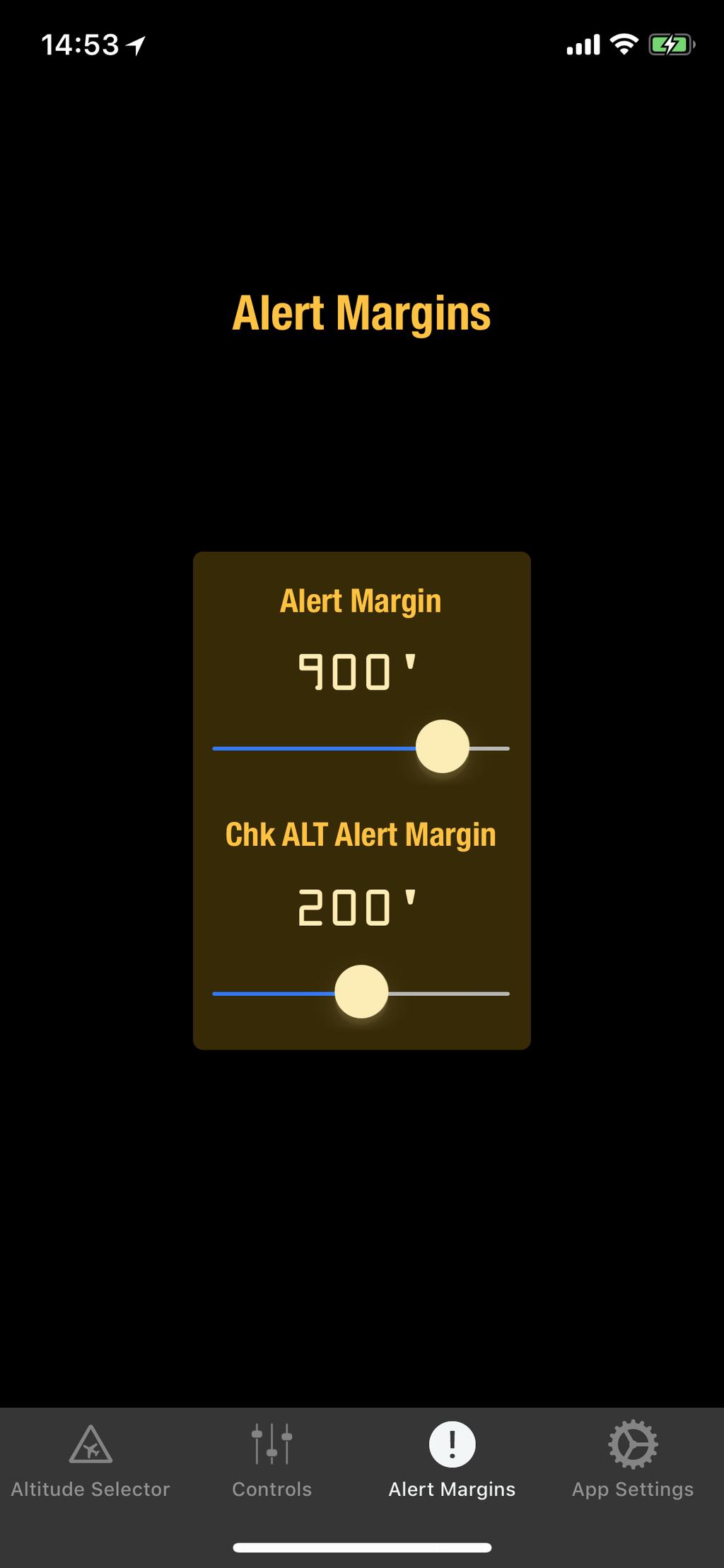 Alert Margins Tab: Alerting Margins: The Alert Margin and Chk ALT Alert Margin are the margins (or triggers, if you prefer) where the applicable alerts are generated.