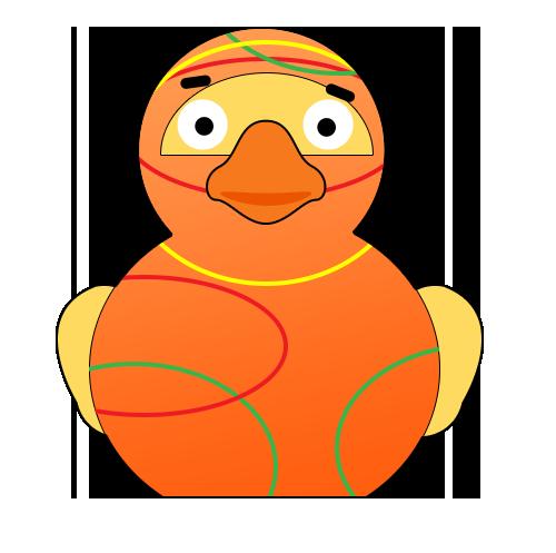 Name: Scribbles Ninja Title: Stick With It Specialist Favorite Activity: Shooting hoops Scribbles Ninja plays on the Quacker Jacks basketball team.