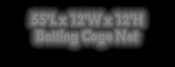 Multi-Sport Instant Cage (12'L x 12'W x 9'H) 2. Short-Toss Screen 3.