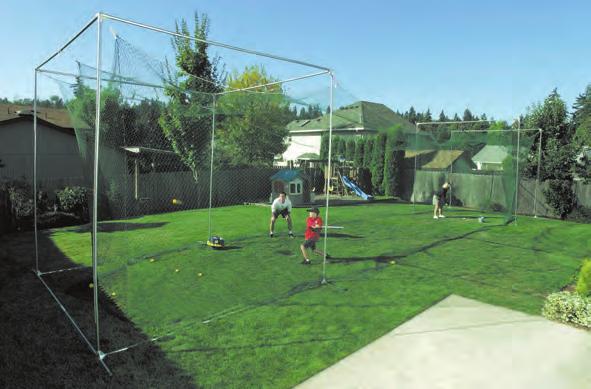 20'L x 12'W x 9'H Lite-Flite /Small-Ball Batting Cage $199 A5050 The most affordable batting cage of its kind. Sets up in less than 15 minutes.