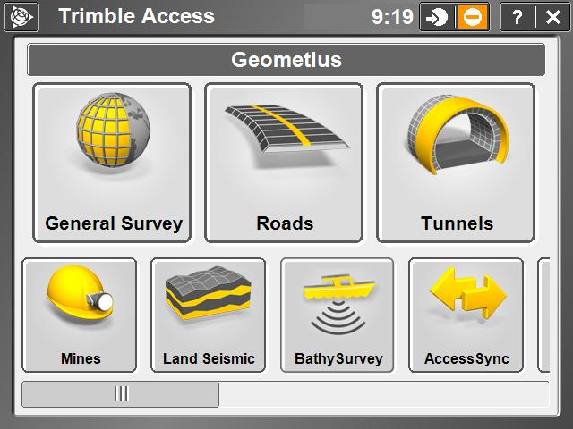 Installation After installing BathySurvey via the Trimble Access Installation Manager the BathySurvey icon will appear on