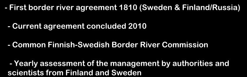 concluded 2010 - Common Finnish-Swedish Border River Commission - Yearly