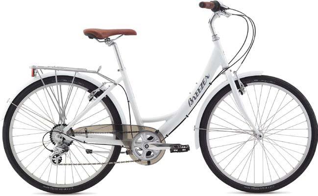 UPTOWN EX Low-Step TRANSPORTATION / TOWN SIZES» Low-Step: XS (15 ), S (17 ), M (19 ), L (21 ) COLOR(S)» Gloss Pearl White MAIN FRAME» Breezer Custom-Tapered Aluminum, Single Water Bottle Mount REAR