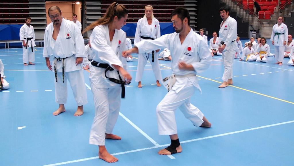 The warm up phase ends with the traditional Friday kumite session where we warm up Halmstad arena