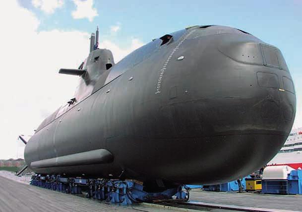 18 The steel used in the non-nuclear submarines of the German Navy is completely