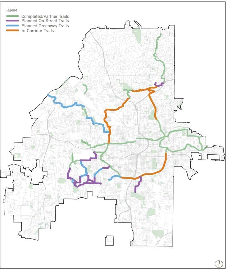 City of Atlanta Five Year TSPLOST Project List Potential BeltLine "Close the Loop" Multi-Use Trail Projects 40 mi including 7 mi completed Atlanta BeltLine trail BeltLine In-Corridor Trails 16 mi*