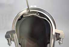 35 AIRWAY 46. Insert a 3/8" flat blade screw driver between the helmet shell (1) and the air block.