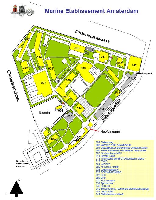Map of Navy Establishment Amsterdam(NEA) ECA Building