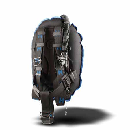 HALCYON BCD 30IB OR 40IB OPTION-AL OR SS *Weight system Eclipse Buoyancy Compensator (wing); available in either 30- or 40-lb (14- or 18-kg) lift capacity Choice of aluminum or stainless steel