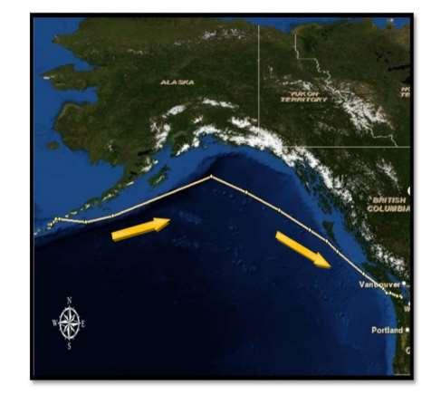 KULLUK towing plan The approved towing plan had a track close to the shore Within SAR