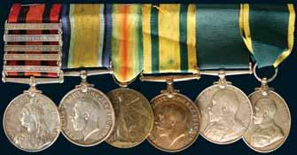 3942* Group of Six: Queen's South Africa Medal 1899-1901 - five bars - Cape Colony; Orange Free State; Transvaal; South Africa 1901; South Africa 1902; British War Medal 1914-18; Victory Medal