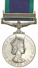 4004 Campaign Service Medal, 1962 - two bars - Borneo, Malay Peninsula. J.G.Sandaver R63501. Impressed. $350 Steward 2nd Class John Guy Sandaver, Royal Australian Navy. Enl.29May1964.