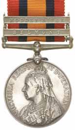 3893 Queen's South Africa Medal, 1899 - five bars - Orange Free State, Laing's Nek, Belfast, South Africa 1901, South Africa 1902. 3242 Pte. E.Sizmur 19/Hrs. Engraved.