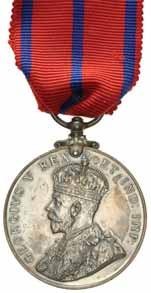 3931 Special Constabulary Long Service Medal, (GVR) - bar - The Great War 1914-18. Herbert W.Davis. Henry Hyder.