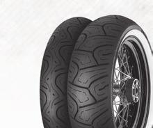 Modern custom tire for cruisers and heavy touring bikes. ContiTour Classic custom whitewall tire for cruisers and heavy touring bikes.