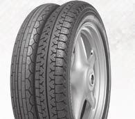 Specially developed tire for sport classics. Tire line with proven, classic longitudinal tread. TKV 11 / TKV 12 RB 2 / K 112 CLASSIC / CLASSIC 49 Optimum handling. Supreme grip on dry and wet roads.
