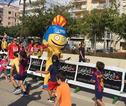 THE REGION S CHILDREN GET TO MEET TARRACVS The mascot of the 18th Mediterranean Games
