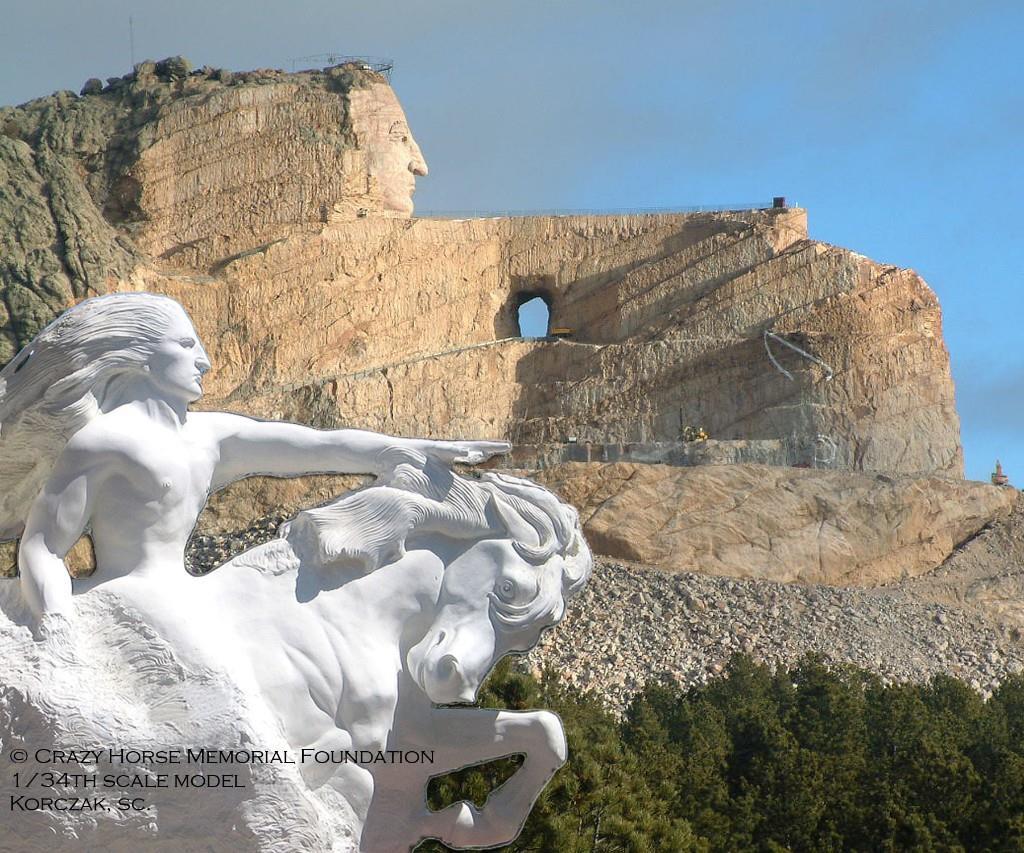 Crazy Horse Memorial, Custer County Crazy Horse Memorial in the Black Hills of South Dakota has been under construction for the last 70 years and will be the world s largest mountain carving when