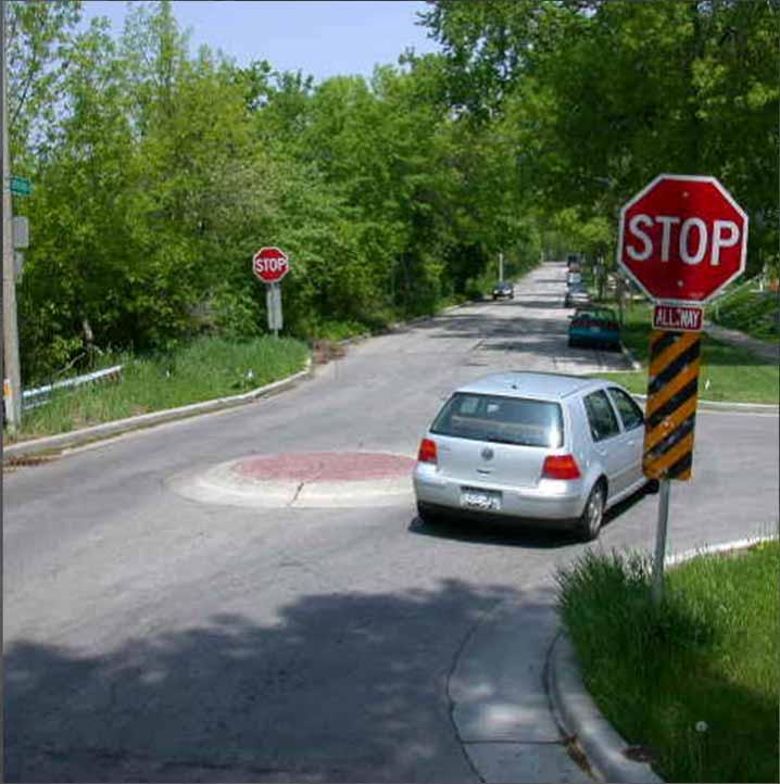 ENGINEERING/DESIGN: Neighborhood Traffic Circles Reduces speed and cross