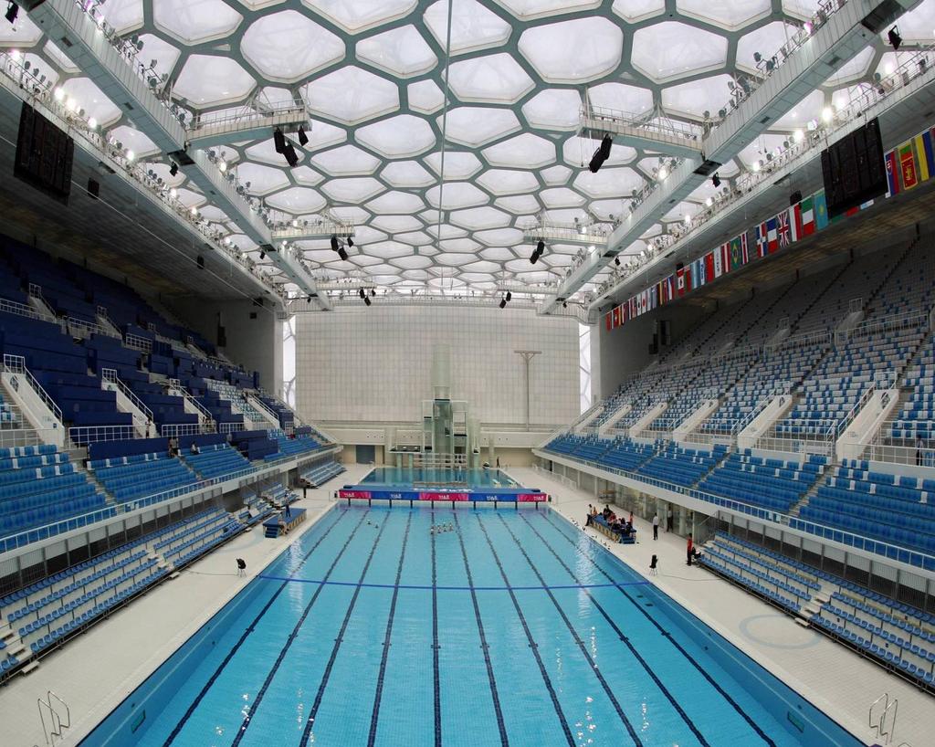 Curling National Aquatic Center In 2008 Olympic game,it was a venue for diving, swimming and water