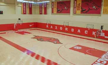 The facility includes two full-court gymnasiums, locker rooms, a weight room, an athletic training room, coaches offices, team meeting rooms, a