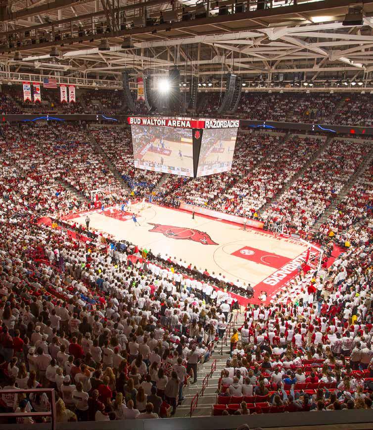 BUD WALTON ARENA Arkansas is tied for the fourth-most home wins in the country during the Mike Anderson era, posting a record of 115-17 in Bud Walton Arena