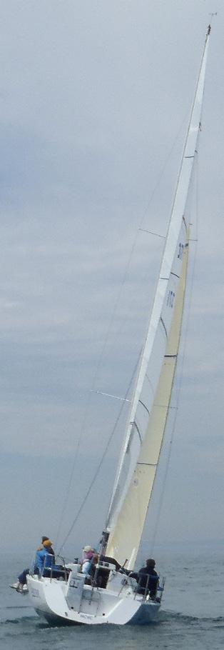 Part 3 Mainsail Trim (Continued) Nice heavy air upwind form here.
