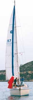 To keep this set-up stable it s best to run very slightly by the lee with the (prevented) mainsail spilling its steadying