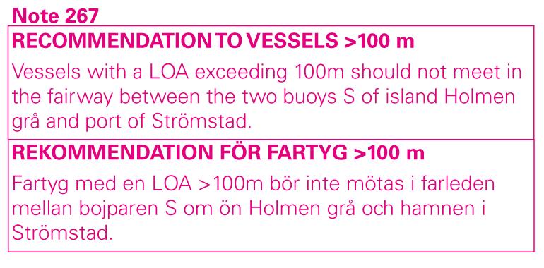 2014-08-28 10 No 509 Recommendation to vessels >100m, Strömstad Transportstyrelsen, Norrköping. Publ. 27 augusti 2014 Lake Vänern and Trollhätte kanal * 9752 Chart: 131 Sweden.