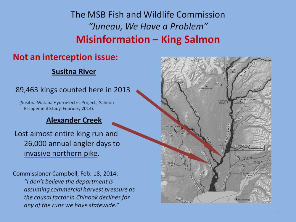 The Mat-Su document says on page three that King salmon numbers have dropped to record lows. Not True.
