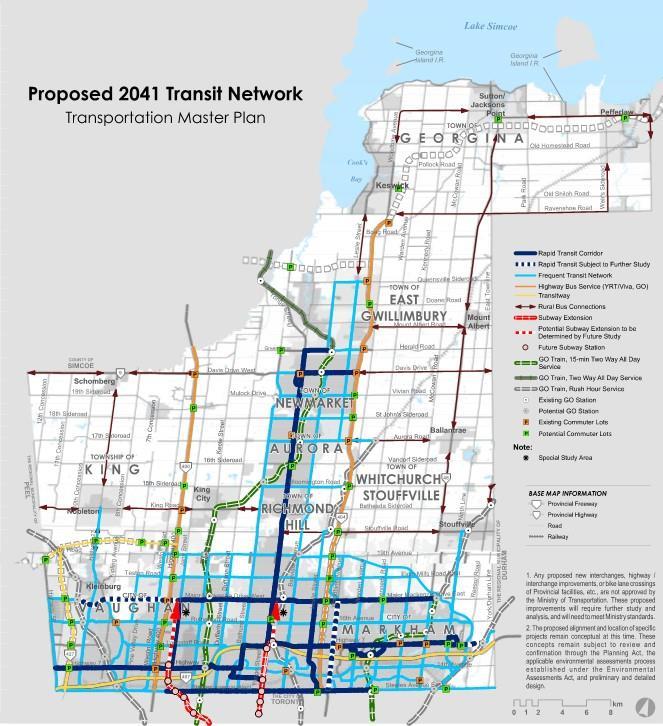 York Region Transportation Master Plan Connecting the Transit Network The Region s transit network includes the following key components: Rapid Transit Rapid transit corridors are planned to connect