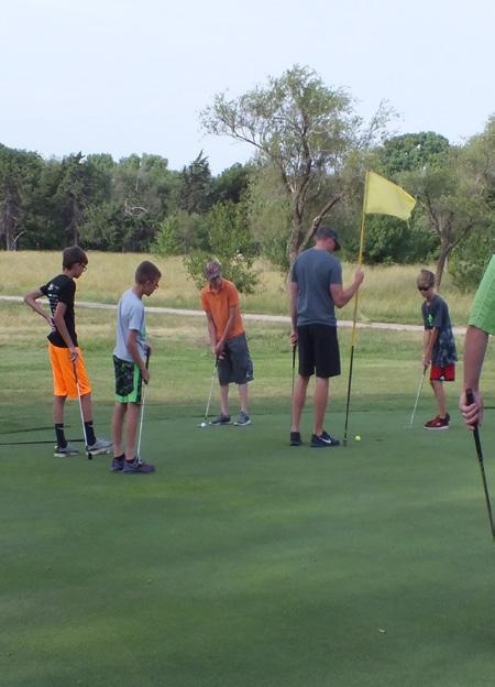 On the final day each Jr. Golfer is paired up with an Jr. Golf Clinic adult/sponsor and they play a scramble format on the golf course. We had 54 players on the final morning.
