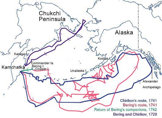 Kamchatka Expeditions Information 1 st Kamchatka Expeditions; 1725-1730, crossed Siberia and sailed north through the Bering Sea.