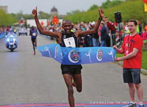 Bib #6 Clement Langat Kenya, 26 5th at the 2018 Houston Half Marathon Winner of the 2012 African Cross Country