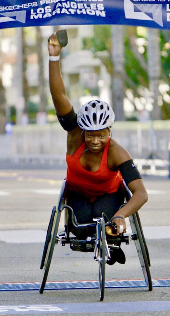 -2016 Chicago Marathon finish in top 10 women While I enjoy competing I hope to use my own experiences and knowledge to help pave the way for more individuals to get involved with adaptive sports and