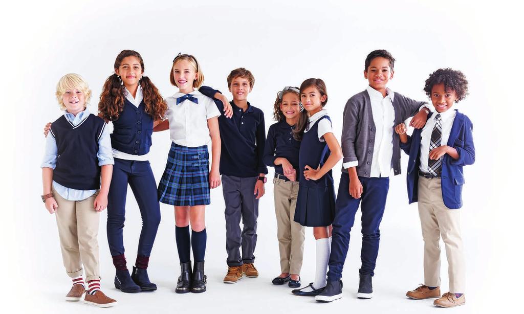 Best-in-Class A+ SCHOOL UNIFORMS WE OUR SCHOOLS 50 WASH TESTED FOR COMFORT THAT LASTS Our products last wash after wash. Extra strength where it's needed most. Comfort that lasts. Our promise to you!