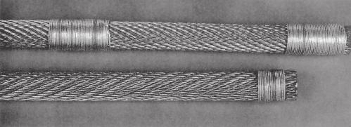 ROTATION RESISTANT WIRE ROPES Diagramatic Illustration of Rotation Various Rope Constructions WIRE ROPE NOTE: Two seizings are recommended for non-preformed rope and one seizing for preformed rope.