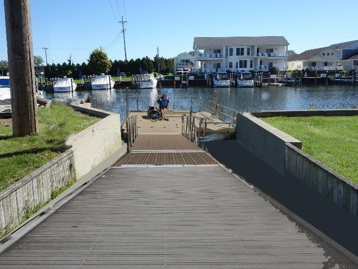 The first trailhead option is located at a former boat ramp on Fisherman s