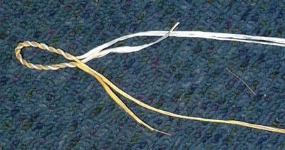 Figure 6 shows white twisted onto white forming one large white bundle and yellow twisted onto yellow forming one large