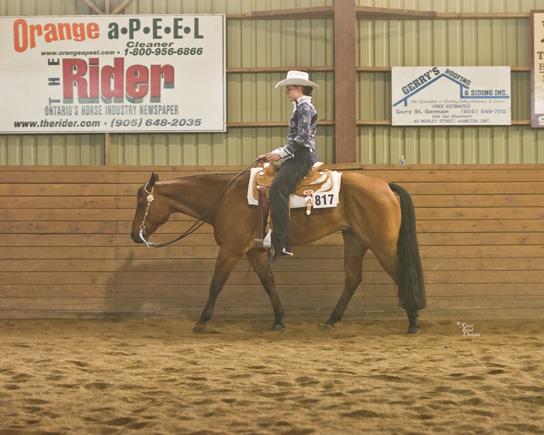 Samantha Betts, 2005 and 2006 High Point Youth Western Performance Champion, Western Horse Association of Ontario (WHAO).