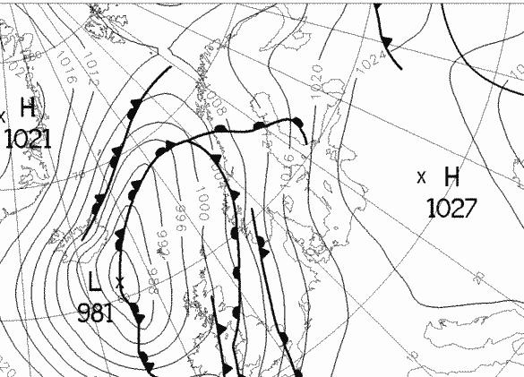 Surface weather map (24 Sept.