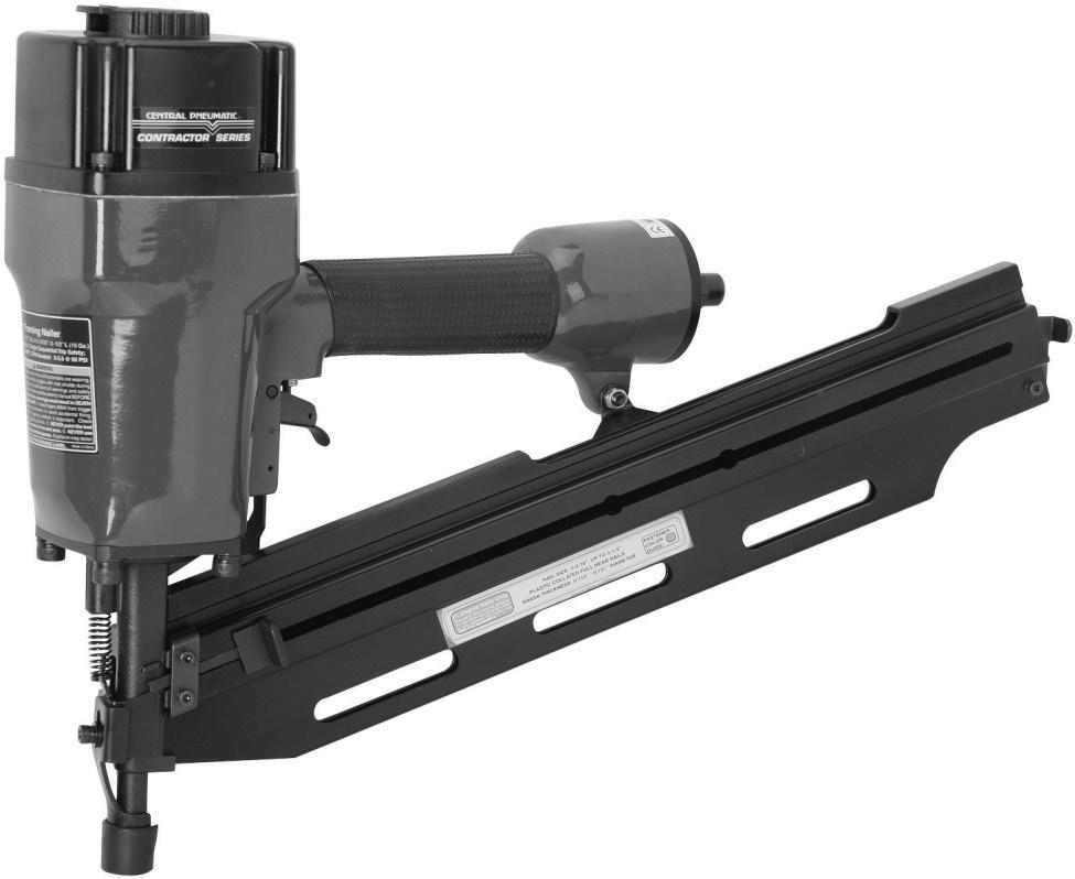 21 ANGLE FRAMING NAILER 98733 SET UP AND OPERATING INSTRUCTIONS Visit our website at: http://www.harborfreight.com Read this material before using this product.