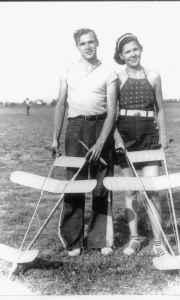 Ann won three events in the 1936 Mississippi Valley Model Airplane Champs. Vic Jr.